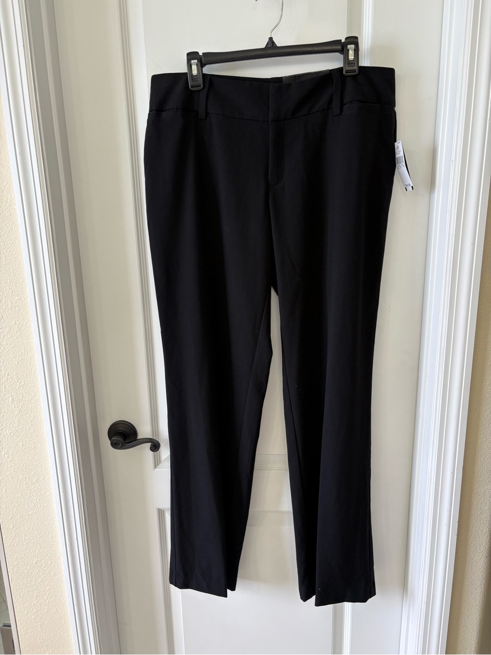 AB Studio Milan Dress Pants Size 14 Black NWT Straight Leg Career Work Slacks